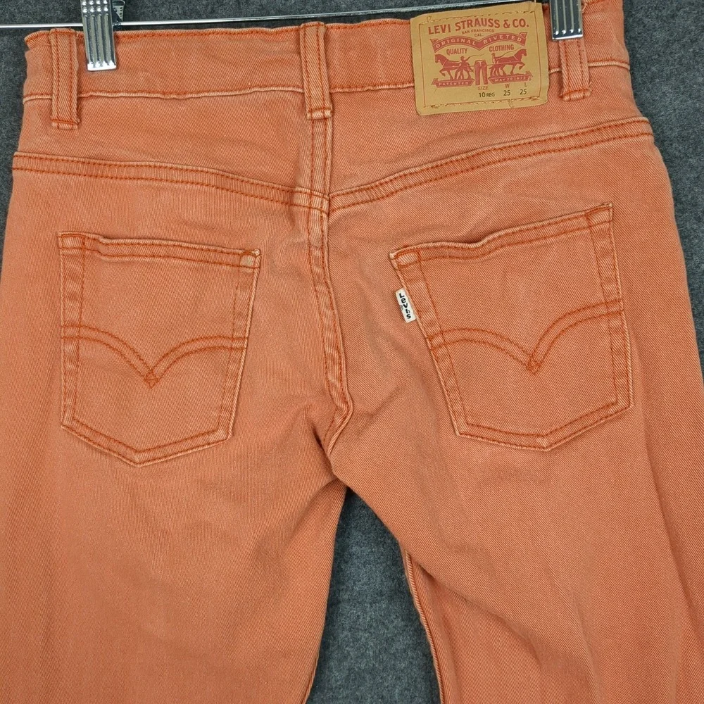 Levi's 511‎ Slim Orange Jeans Kids Size 10 Reg W25 L25
